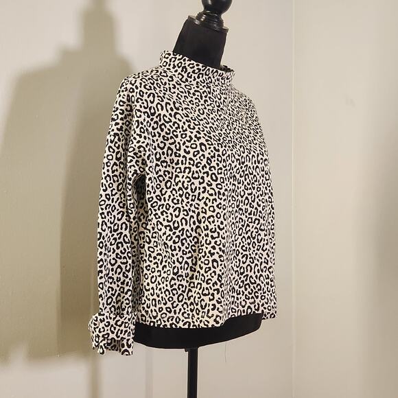 ANN TAYLOR Mock Neck Animal Print Sweater, Size Medium - Picture 6 of 14